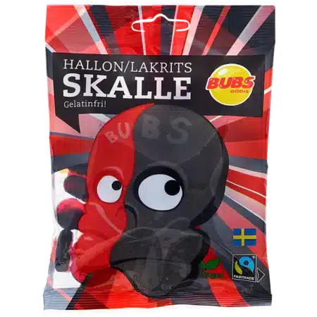 BUBS Raspberry & Licorice Skulls